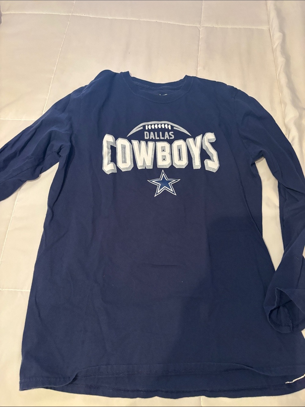 Team Apparel Navy Dallas Cowboys Long-Sleeve Tee with White Graphics
